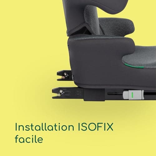 Siège auto rehausseur Bebeconfort RoadFix i-Size ISOFIX, dossier pliable léger, 14 positions d'appui-tête, rembourré, po