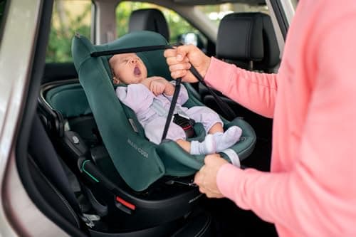 Maxi-Cosi Coral 360 i-Size Essential Graphite, Siège-auto bébé Nouveau-né, Nacelle ultra légère Rotation à une main