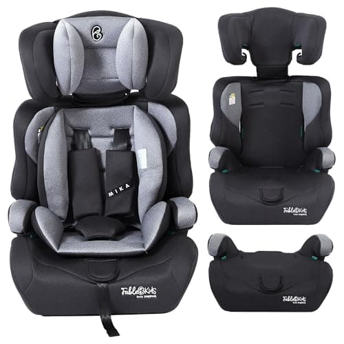 Siège auto FableKids pour enfants noir 76-150 cm ECE R129/03 44,5x41x68-75cm