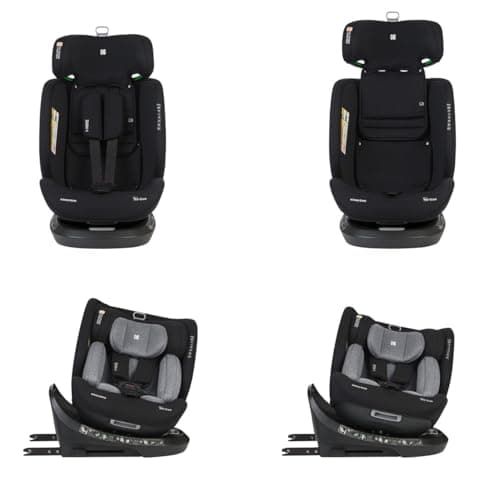 Kikkaboo siège enfant i-Size i-Hike (40-150 cm) Isofix pivotant à 360° réglable, pour enfants, voyage familial, sécurité