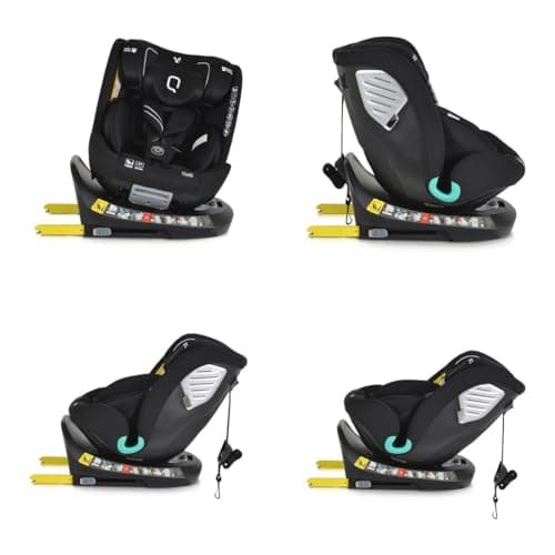 Cangaroo siège bébé i-Size Quill Noir Gros Format Isofixpivotant 360° Pour Bébés Groupes 0/1/2/3