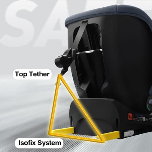 Reecle I-Size Siège Auto 360° Pivotant ISOFIX pour Enfants de 40 à 150 cm, 0-12 ans (0-36 kg), Meilleure Protection Laté