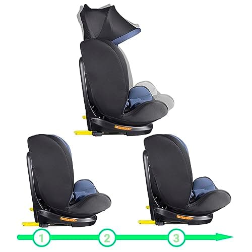 XOMAX XZ-16 Siège enfant pivotant 360° ISOFIX 0-36kg Évolutif 0-12 ans Harnais 5/3 points ECE R129 i-Size