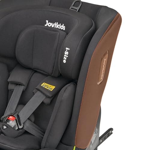 Jovikids Siege Auto Noir i-Size pour Groupe 0/1/2/3 40-150cm ISOFIX ECE R129 360° Pivotant
