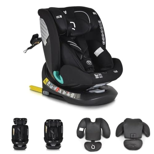 Cangaroo siège bébé i-Size Quill Noir Gros Format Isofixpivotant 360° Pour Bébés Groupes 0/1/2/3