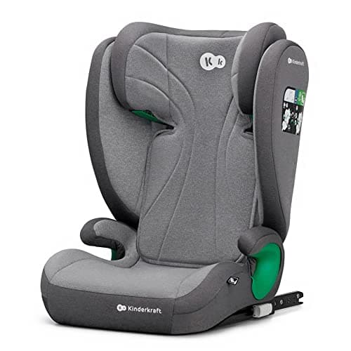 Kinderkraft JUNIOR FIX i-Size Noir pour enfants de 3,5 à 12 ans avec Isofix