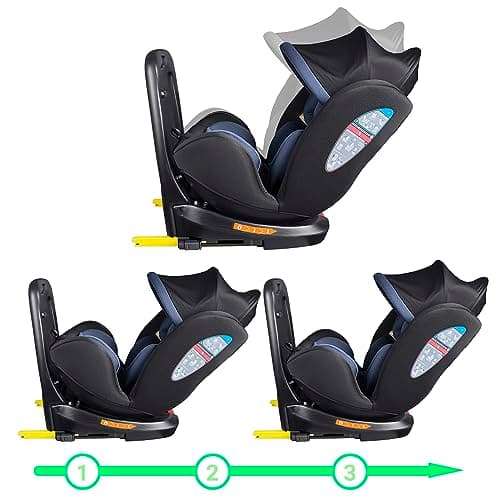 XOMAX XZ-16 Siège enfant pivotant 360° ISOFIX 0-36kg Évolutif 0-12 ans Harnais 5/3 points ECE R129 i-Size