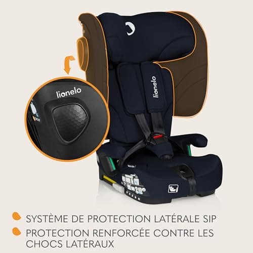 LIONELO NELLY Siège auto I-SIZE ISOFIX 76-150 cm | Usage contraire et arrière, sangle Type Tétris, protection latérale,