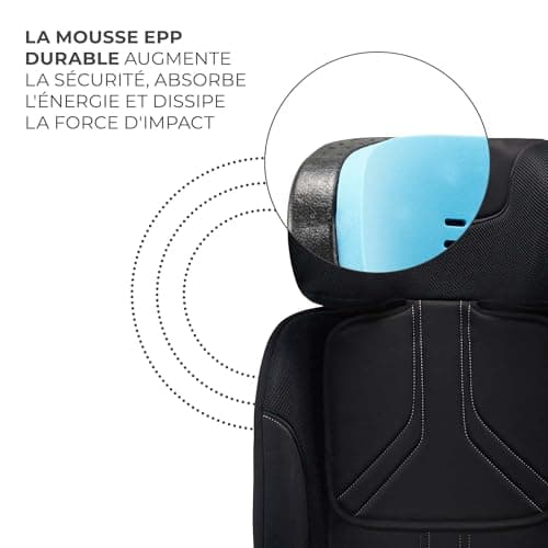 Kinderkraft XRIDER2 I-SIZE Noir | Siège Auto Bébé 0-25 kg Évolutif 40-125 cm | Protection 360° Isofix | Pour Enfants 0-7