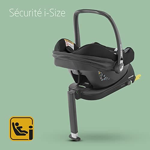 Maxi-Cosi CabrioFix i-Size Essential Black, Siège Auto Bébé 0 à 12 mois, 12 kg max., Siège Auto ISOFIX Léger & Comfortab