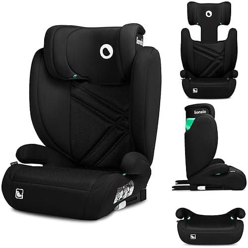 LIONELO HUGO I-SIZE | Siège Auto en enfants Groupe 2-3 | Montage ISOFIX | Protection Latérale | Appui-tête Réglable | Me