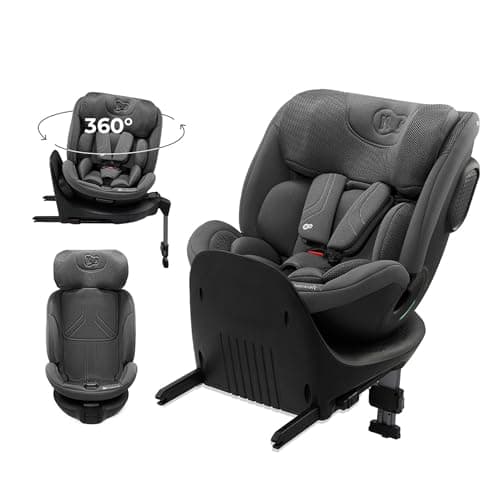 Kinderkraft XRIDER2 I-SIZE Gris, Siège auto bébé évolutif 0-25 kg, pour enfants de 0 à 7 ans, Isofix 360°, protections l