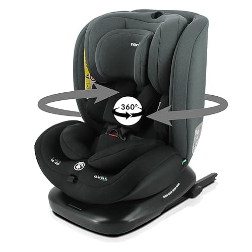 Siège auto Nania Prato I-Size 40-150 cm pour enfants, evolutif de naissance à 12 ans environ, fixations ceinture, réguli