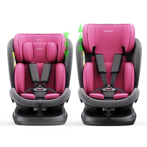 XOMAX 946i - Siège enfant rotatif 360° ISOFIX, fonction inclinable, évolutif 0-36 kg, 0-12 ans, groupe 0/1/2/3, harnais