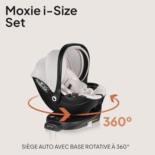 LIONELO MOXIE i-Size SET Siège Auto pour Bébé avec Base ISOFIX Protection latérale Appui-Tête Reglable 40-87cm Dri-Seat