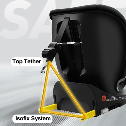 Reecle I-Size Siège Auto 360° Pivotant ISOFIX | Protection Latérale | Enfant de 40-150 cm, 0-12 ans (0-36 kg) - Rouge