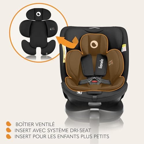 LIONELO NAVY i-Size Dri-Seat Siège auto pivotant Pour enfants de 40 à 150 cm Groupe 0+1 2 3 Isofix Avant et Arrière Supp