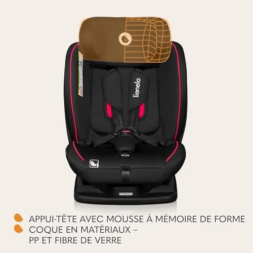 LIONELO AART I-SIZE Siège Auto Bébé Sécurité Haute pour Enfants de 40 à 150 cm, Installation Facile avec Ceinture de Séc
