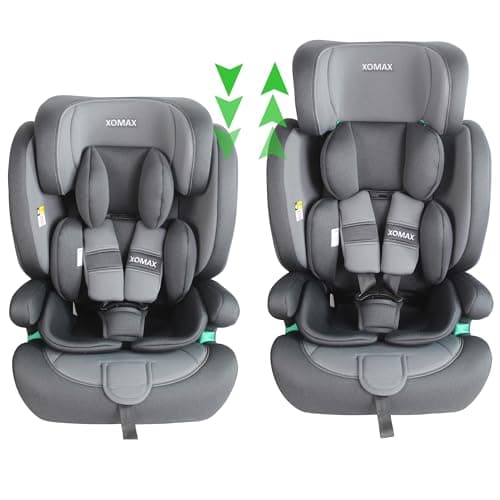 XOMAX LM238 Siège auto ISOFIX, évolutif 9-36 kg, 15 mois-12 ans, groupe 1/2/3, harnais 5 et 3 points, housse amovible, E