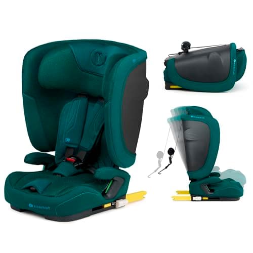 Kinderkraft FIX2GO Siège enfants i-Size vert, sécurité supérieure,Top Tether, Isofix 76-150 cm