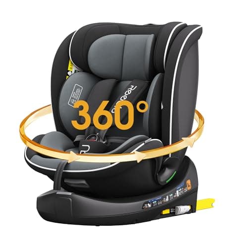 Reecle I-Size Siège Auto 360° Pivotant ISOFIX pour Enfants de 40 à 150 cm, 0-12 ans (0-36 kg), Meilleure Protection Laté