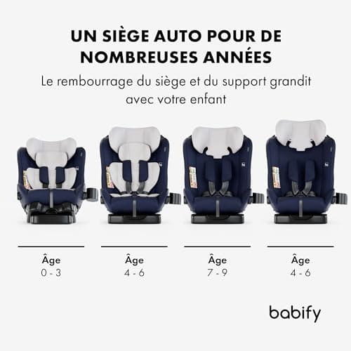 Siège Auto Babify pour Enfant de 40-150 cm, 5 Points de Fixation, Confortable et Pratique
