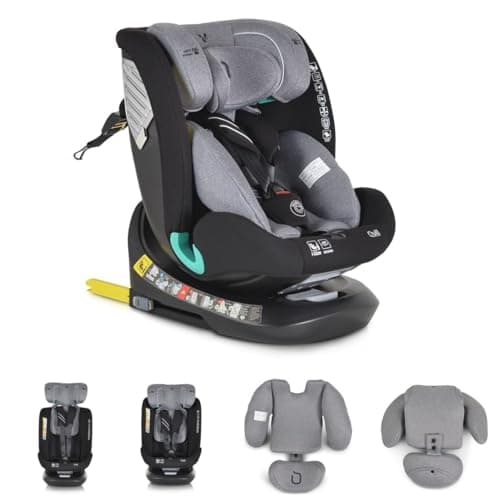 Cangaroo siège bébé i-Size Quill Gris Isofix 360°pour enfants de 40-150cm groupe 0/1/2/3