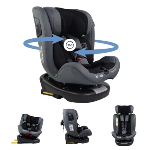 Mobiclinic® Siège Auto Pivotant 360° Regulation i-size Pandafix Noir 0-12 ans Max 36 kg Harnais 5 Points Réglable Inclin