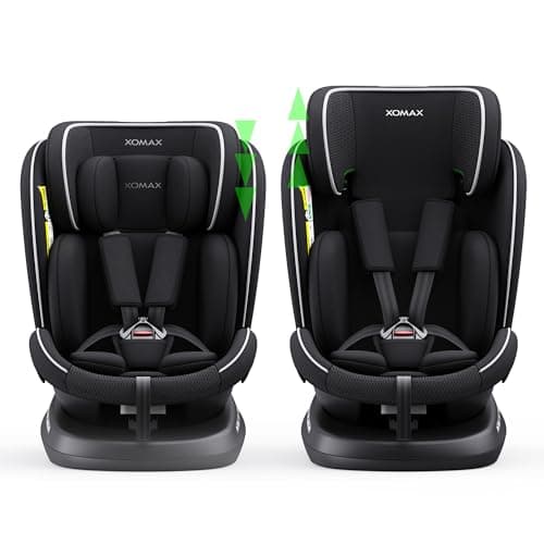 XOMAX 946i | Siège enfant rotatif 360° ISOFIX, fonction inclinable, évolutif 0-36 kg, 0-12 ans, groupes 0/1/2/3, harnais
