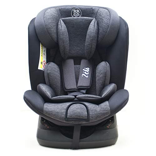 ZELI Siège-auto évolutif i-Size 360° enfants 40-150 cm 0-36 kg Isofix Top Tether Noir pour voyage