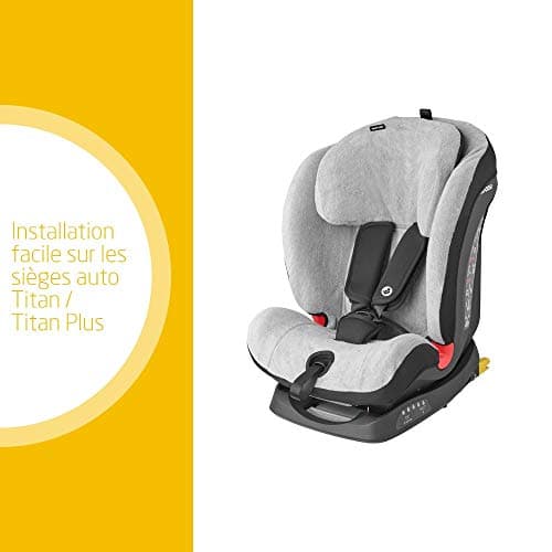 Maxi-Cosi Housse d'été pour siège auto Groupe 123 Titan/Titan Plus - gris frais adapté aux enfants - protection solaire