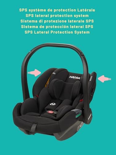 Siège auto bébé ceinturé NANIA Rimini i-Size - Protection Latéérale pour enfants de 0 à 13 kg, Appuie-tête réglable, Por