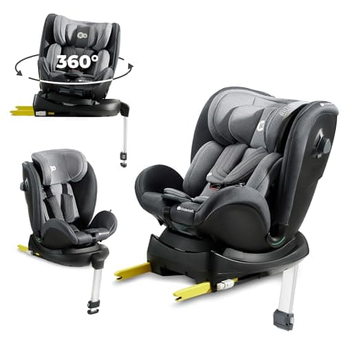 Kinderkraft XRIDER I-SIZE Gris, Siège auto bébé 40-125 cm 0-25 kg, adaptatif 0-7 ans, Isofix 360°, protections latérales