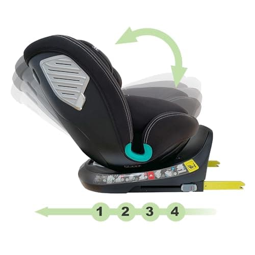 XOMAX G409 IoT Siège Enfant Pivotant 360° ISOFIX 0-36kg 0-12ans G0+/1/2/3 5_points 3_points Housse Lavable ECE R129 I Bl