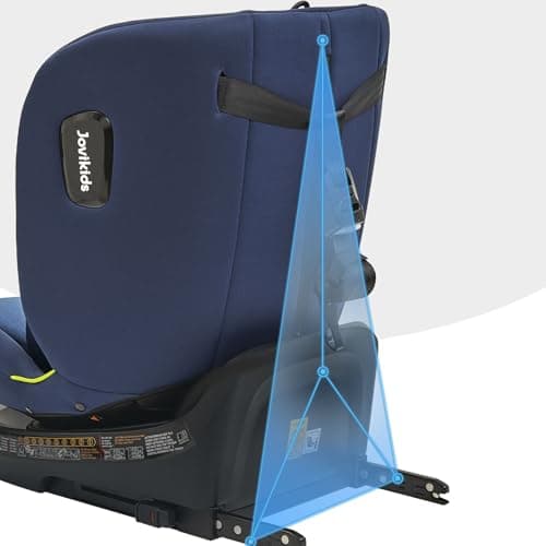 Siege Auto JoVikids Bleu i-Size 40-150 cm ISOFIX Groupe 0/1/2/3 Top Tether 360° Pivotant 12 Positions Appui-tête