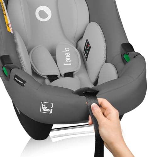 LIONELO Lemmy i-Size Siège Auto Pour Enfants 40-87 cm - Protection Latérale - 3-Punktowe Ceintures de Sécurité - Montage