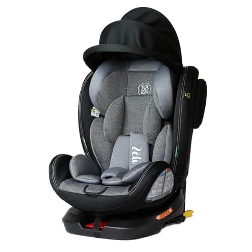 ZELI Siège-auto évolutif i-Size 360° enfants 40-150 cm 0-36 kg Isofix Top Tether Noir pour voyage