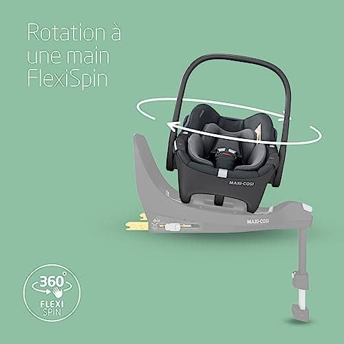 Maxi-Cosi Pebble 360 i-Size Siège-auto bébé Rotation à une main, Protection G-CELL,Essentiel Graphite