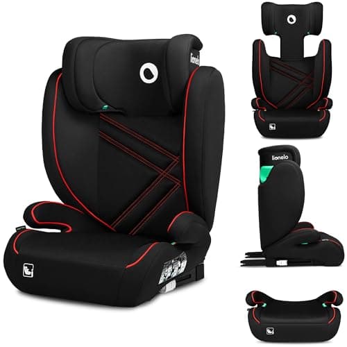 LIONELO HUGO I-SIZE | Siège Auto en enfants Groupe 2-3 | Montage ISOFIX | Protection Latérale | Appui-tête Réglable | Me
