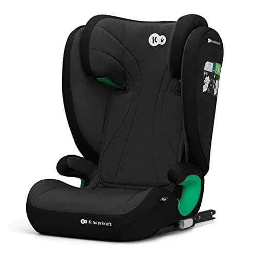 Kinderkraft JUNIOR FIX i-Size Noir pour enfants de 3,5 à 12 ans avec Isofix