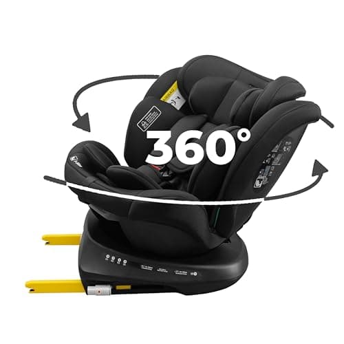 Siège auto bébé ISOFIX 0 à 36kg, pivotant 360°, i-Size, 9 positions d'appui-tête, 5 positions d'inclinaison, harnais à 5