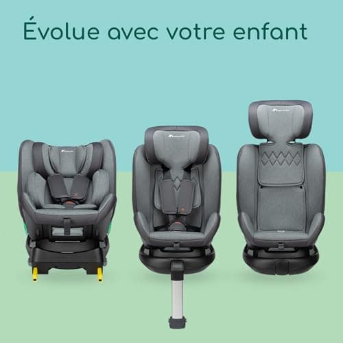 Bebeconfort EvolveFix Plus i-Size | Siège Auto 360° | 0-12 Ans | 40-150 cm | Protection contre les chocs latéraux | 10 P