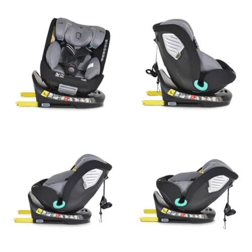 Cangaroo siège bébé i-Size Quill Gris Isofix 360°pour enfants de 40-150cm groupe 0/1/2/3