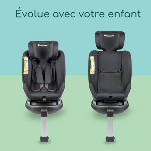 Bebeconfort EvolveFix Plus i-Size Siege Auto 360 Noir Vapeur, Siège Auto ISOFIX, 0-12 Ans, 40-150 cm, 10 Positions d'App
