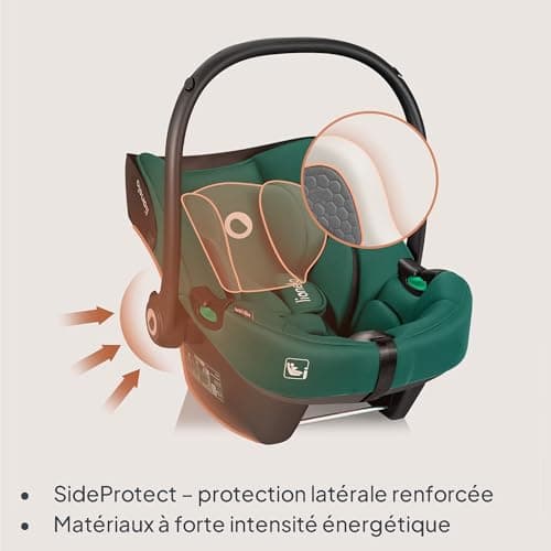 LIONELO ASTRID i-Size Siège Auto pour Enfants 40-87 cm | Sécurité Haute | Pour Groupe 0+ | Protection Latérale Avancée |