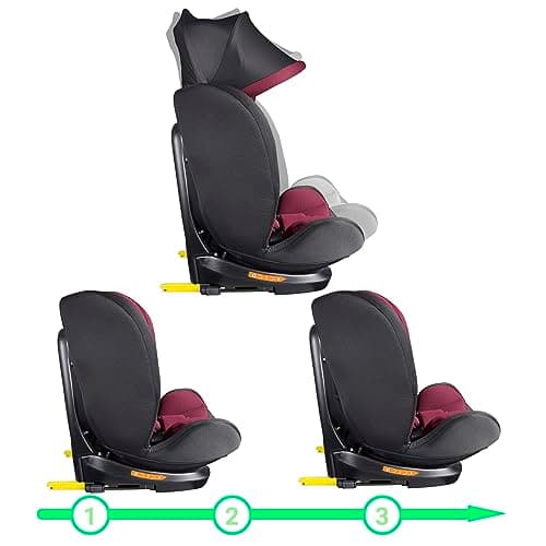 XOMAX XZ-16 Siège enfant pivotant 360° ISOFIX évoluant de 0 à 36 kg I-Size 5 points 3 points 0-12 ans