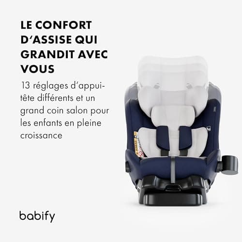 Siège Auto Babify pour Enfant de 40-150 cm, 5 Points de Fixation, Confortable et Pratique