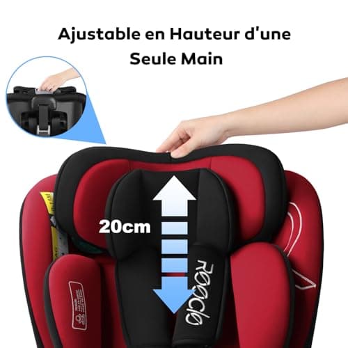 Siège auto Reecle i-Size pivotant 40-150 cm, de la naissance à 12 ans (0-36 kg), ECE R129