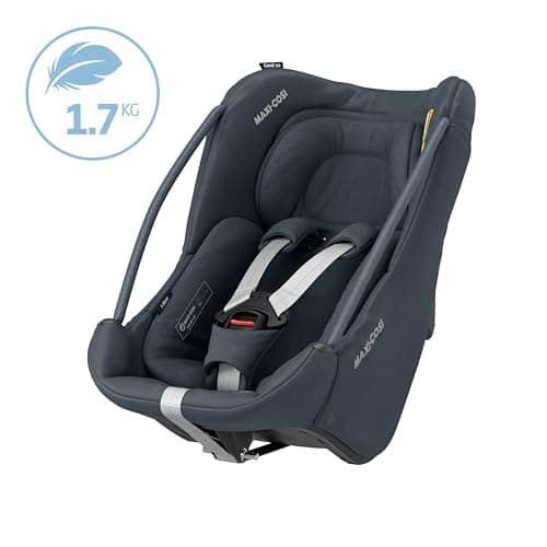 Maxi-Cosi Coral 360 i-Size Essential Graphite, Siège-auto bébé Nouveau-né, Nacelle ultra légère Rotation à une main