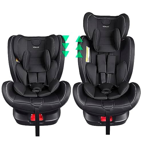 XOMAX XZ-16 siège enfant pivotant 360° ISOFIX évoluant de 0 à 36 kg I-Size 0-12 ans 5 points + 3 points